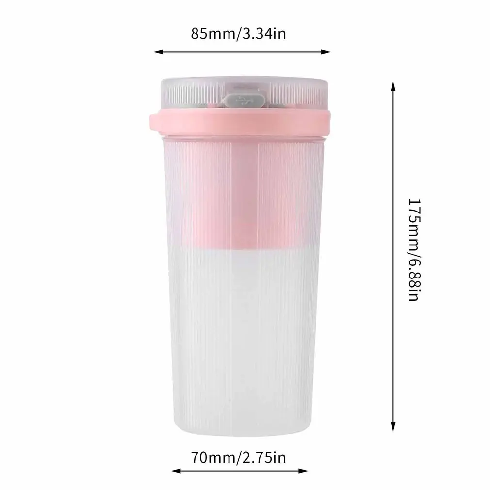 

New 2021 Mini Blender Portable Juicer Mixer Electric Kitchen Hand Food Processor Quick Juicing Fruit Cup Sports Bottle