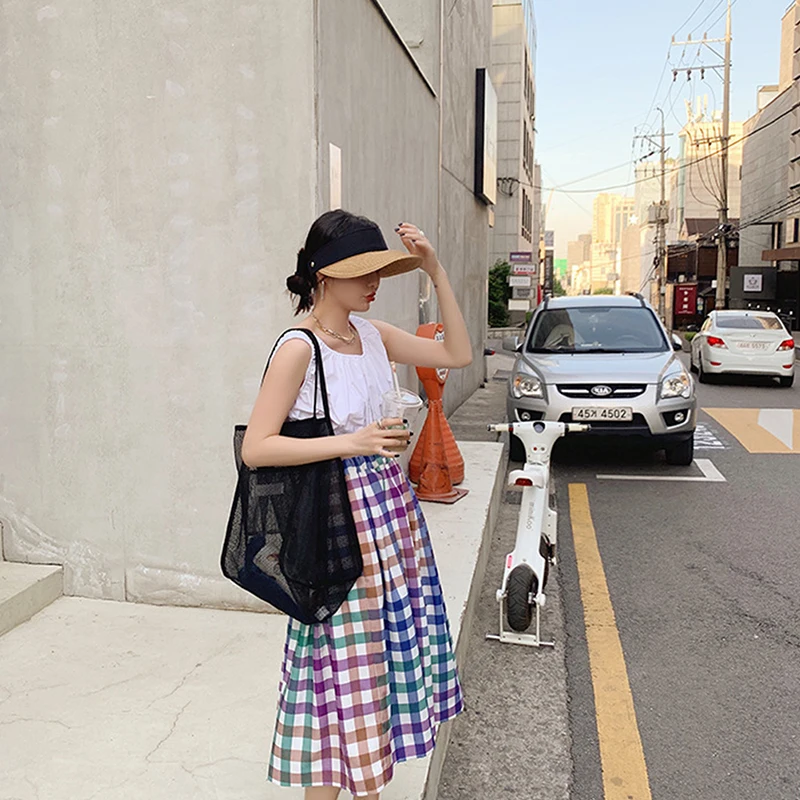 Новинка 2021 женская прозрачная Сетчатая Сумка через плечо Ins Модная легкая