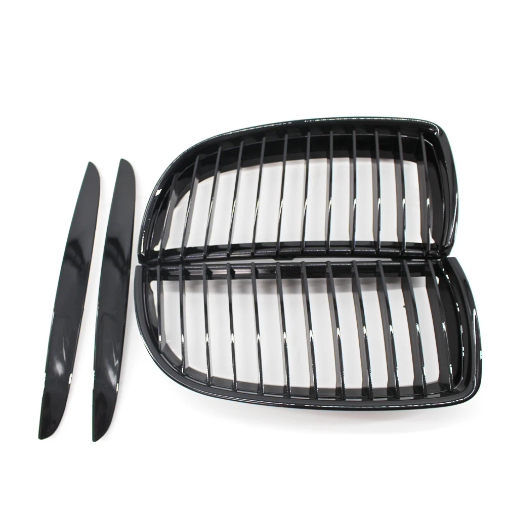 

4Pcs/Pair Gloss Black Car Front Kidney Racing Grills for BMW M3 E90 E91 320i-335i 2005-2008 Pre-facelift 4DR Saloon or Touring