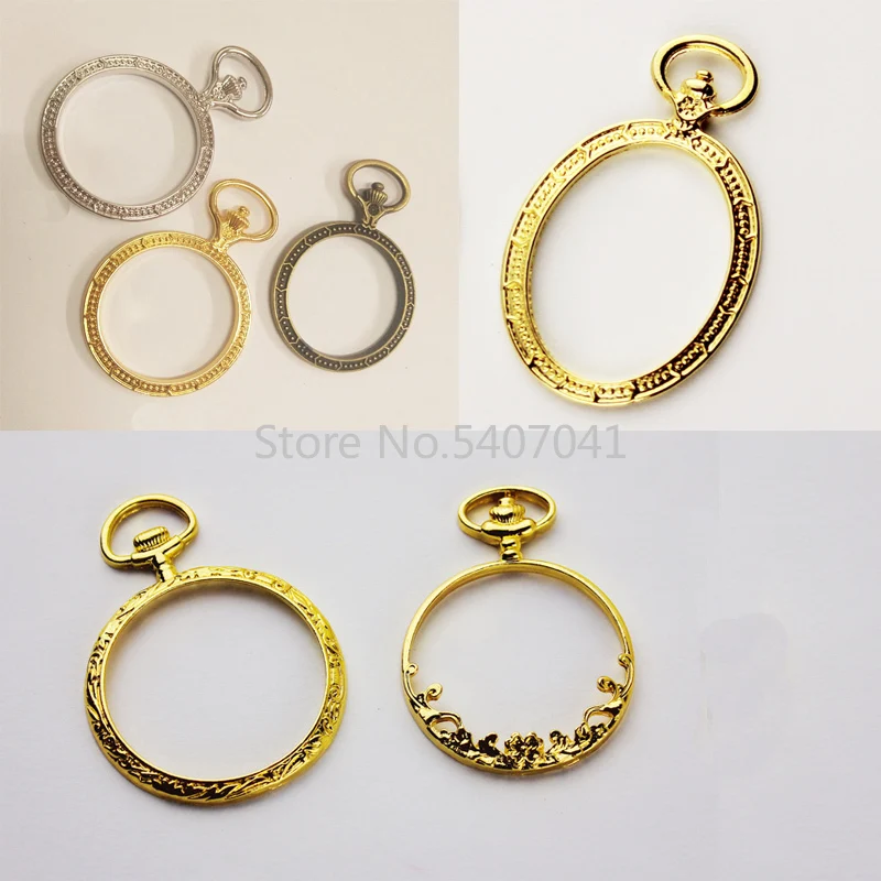 Popular5pcs/лот карманные часы Подвеска на металлическом каркасе Шарм рамка Установка