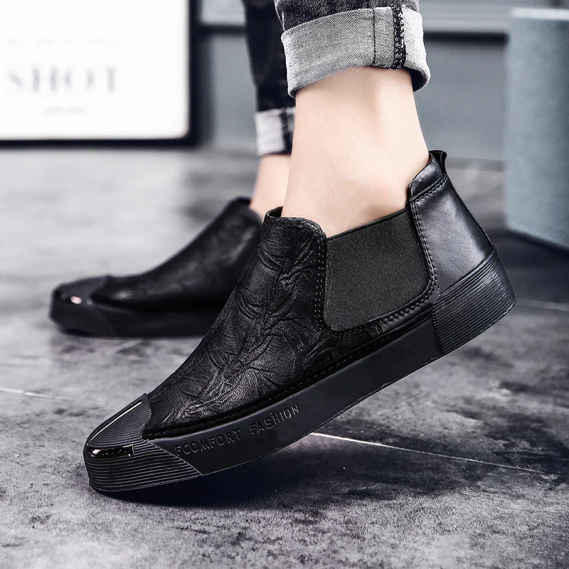 Мужские лоферы Уличная дышащая обувь Роскошные Мокасины без застежки
