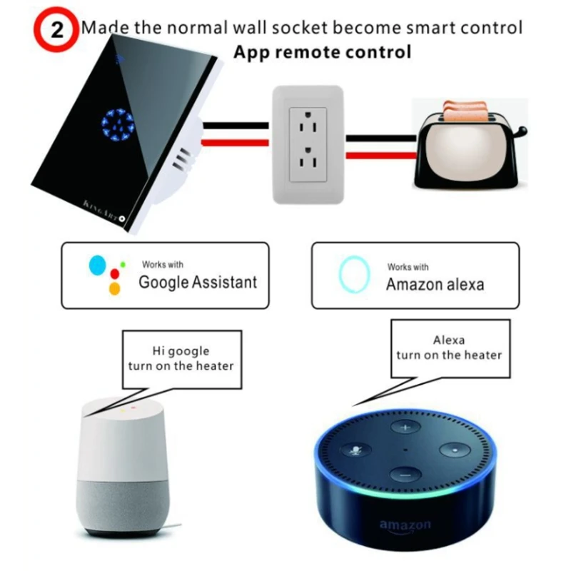 Смарт-переключатель Wi-Fi водонагреватель котел Alexa переключатели Google Home голосовые