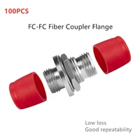 100 pcs low loss fc fc fiber optic adapter small d type flange coupler fc to fc connector fiber optic flange optical attenuator