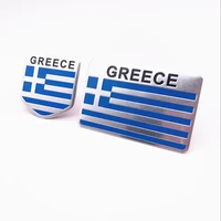 automobile motorcycle exterior accessories greece national flag aluminum alloy car stickers