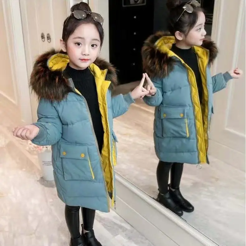 2019 теплая зимняя детская куртка Детская Зимняя шерстяная Верхняя одежда