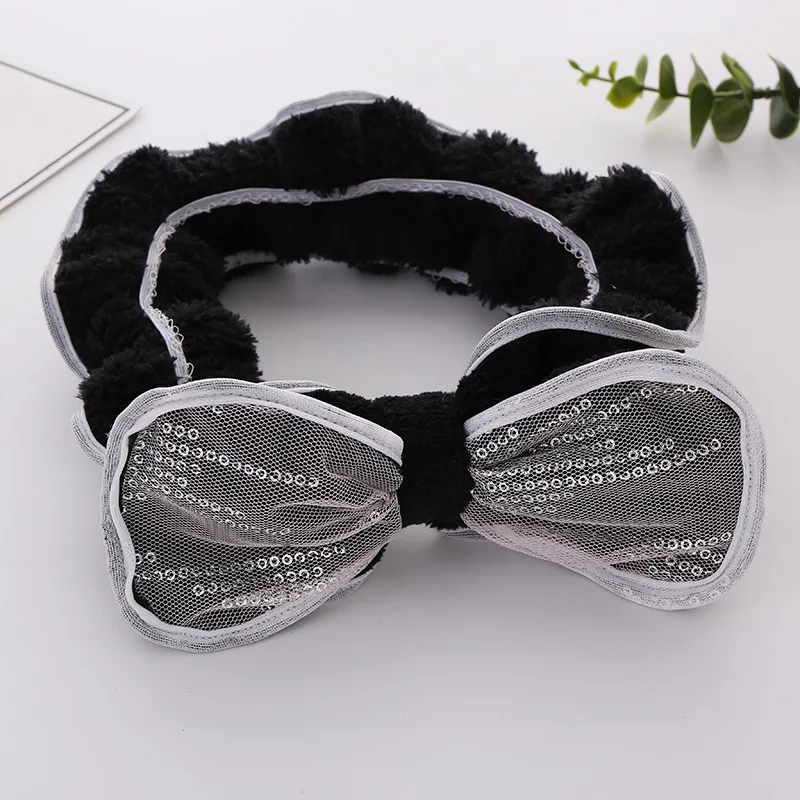 

Bow Hair Accessories Girl Hair Band Women Rabbit Ear Hair Band Cute Cartoon Headband Korean Style Coral Fleece Casual Headdress