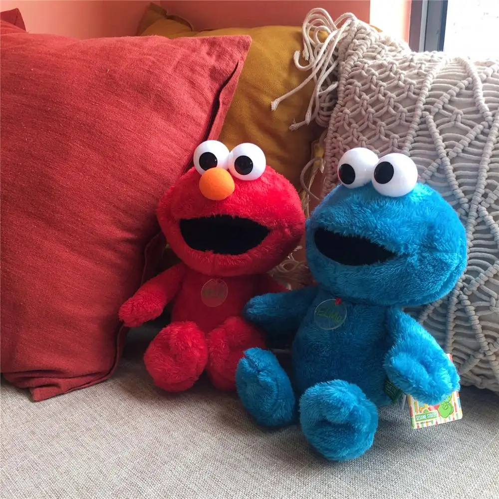 

1pcs 35cm Cartoon Anime Sesame Street Elmo Cookie Monster Big Bird Stuffed Plush Toy Doll For Baby Children Girl Birthday Gifts