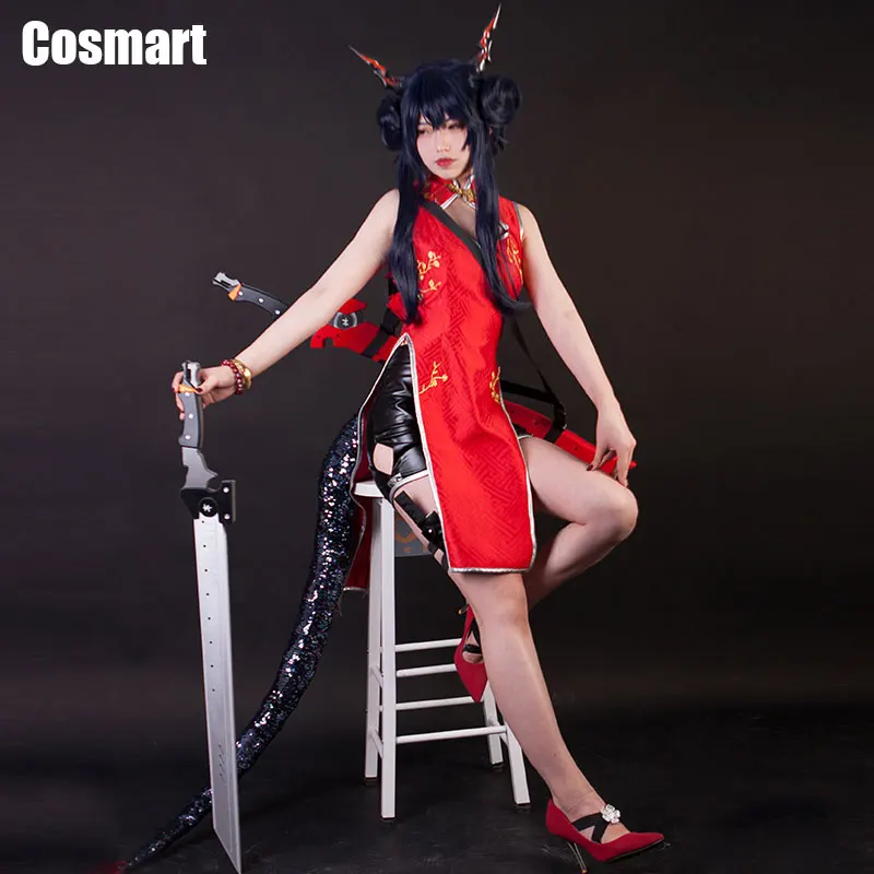 Игра arknight Chen SuiHongXia Cheongsam Новогоднее поздравление ангел сексуальное платье Qipao с