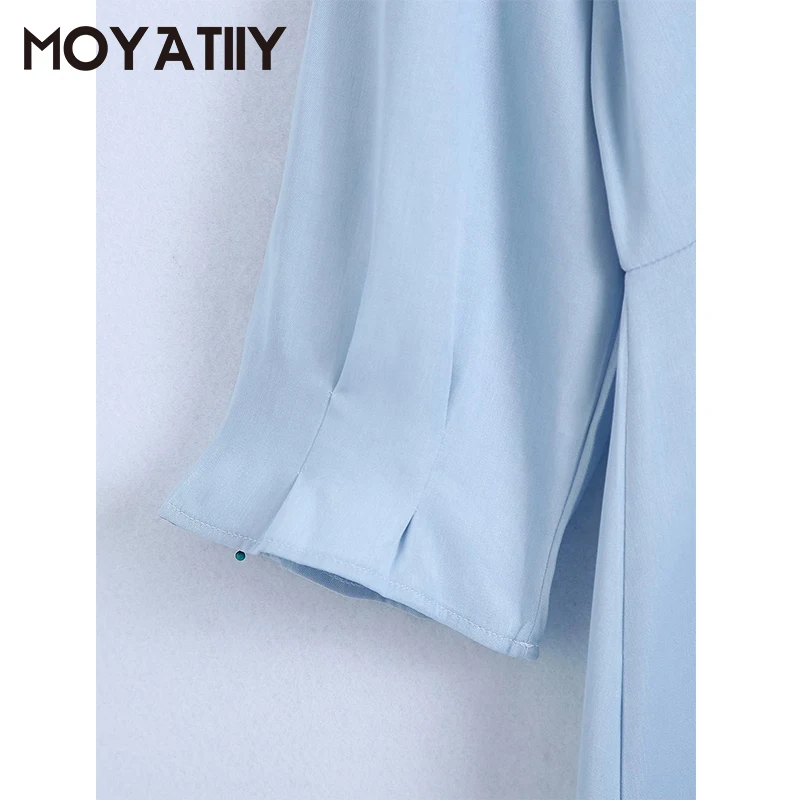 Модное женское асимметричное драпированное платье MOYATIIY Новое поступление 2021