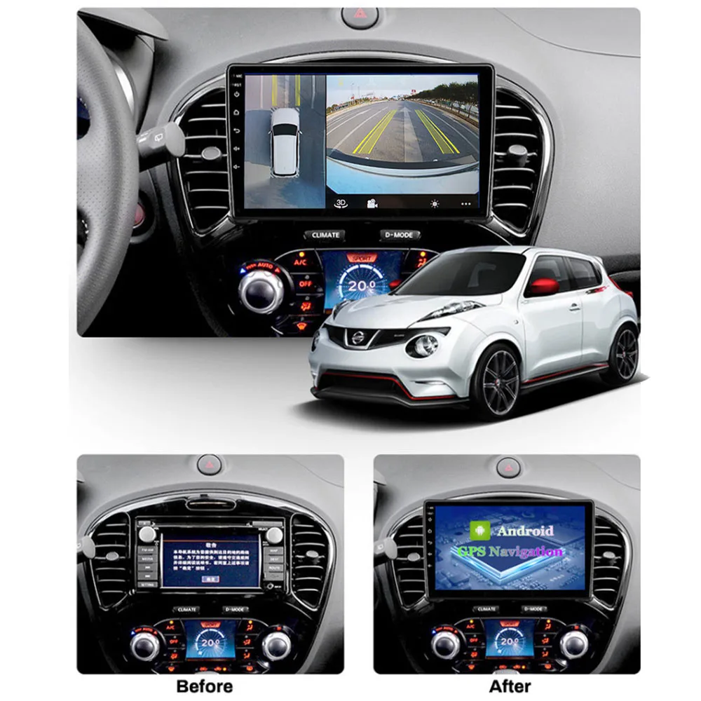 360 панорамная система птичий глаз для Nissan JUKE 10-14 лет автомобильное радио