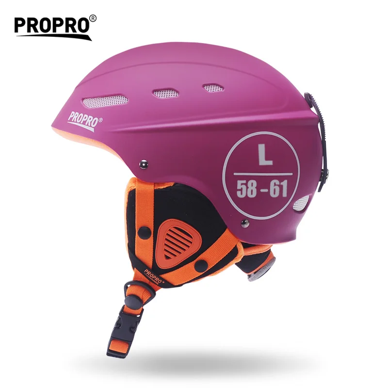 PROPRO открытый защитный шлем для катания на лыжах, сноуборде, катании на коньках, взрослых мужчин и женщин, зимние лыжные шлемы для продажи, черный, белый цвет, регулируемый размер