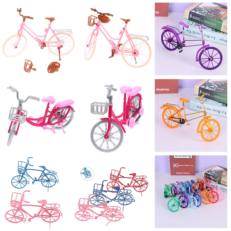 

1 шт. миниатюрный пластиковый и металлический велосипед для кукольного домика, модель, аксессуары для украшения кукольного домика
