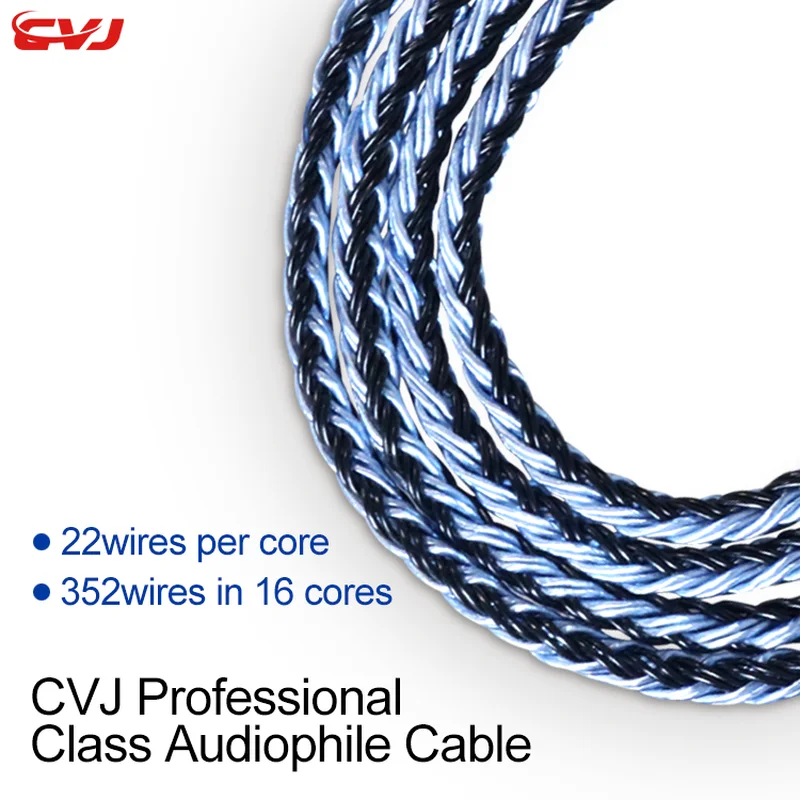 CVJ 16 strand 352core посеребренный профессиональный кабель 0 75 мм 78 mmcx Улучшенный для