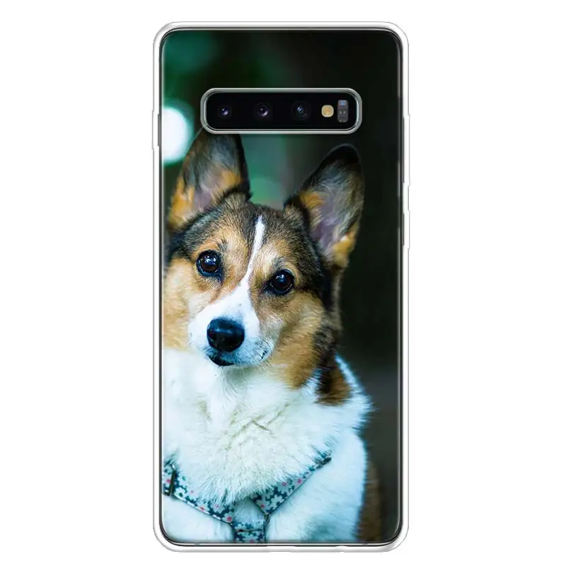 Милый чехол Corgi Dog для телефона Samsung Galaxy S20 FE S21 Ultra S10 Plus S10E S9 S8 S7 S6 Edge J4 J6 + J8 Fundas Capa |