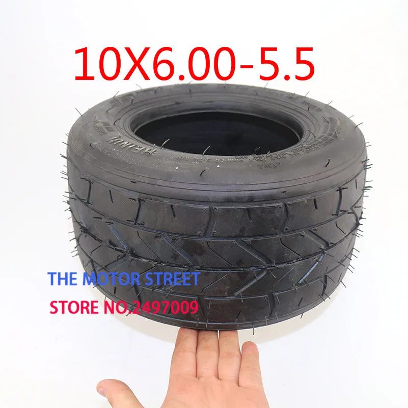 10-дюймовая Расширенная шина 10x6.00-5.5 бескамерная для мотоцикла wheel 10x6.00-5 5 вакуумной