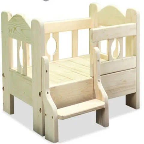 Only bed Питомник из цельного дерева, кровать для собак, кровать для питомцев, Тедди золотистый ретривер, питомник для собак, внутренний кошачий наполнитель, размер питомника, четыре сезона, универсальный - Цвет: Only bed