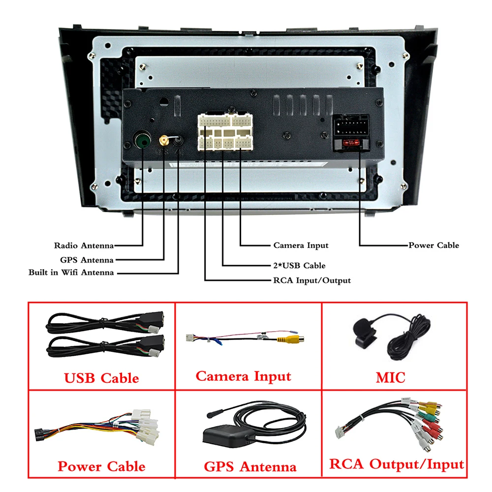 Автомагнитола 2DIN Android 8 1 стерео мультимедийный видеоплеер 9 дюймов GPS-навигация 2