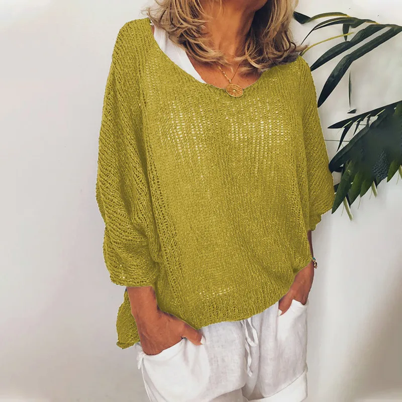 Большие размеры льняная Свободная блузка женская Мода Новые Топы Boho с длинным рукавом и круглым вырезом Женская рубашка размера плюс 4XL 5XL#67 - Цвет: Цвет: желтый