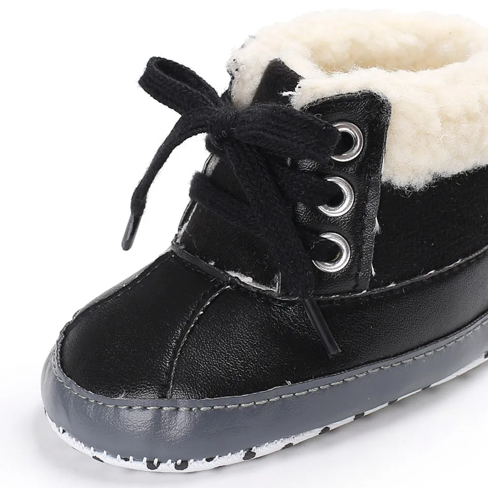 2019 новорожденных девочек зимние Ботинки для мальчика кожаные ботинки детские