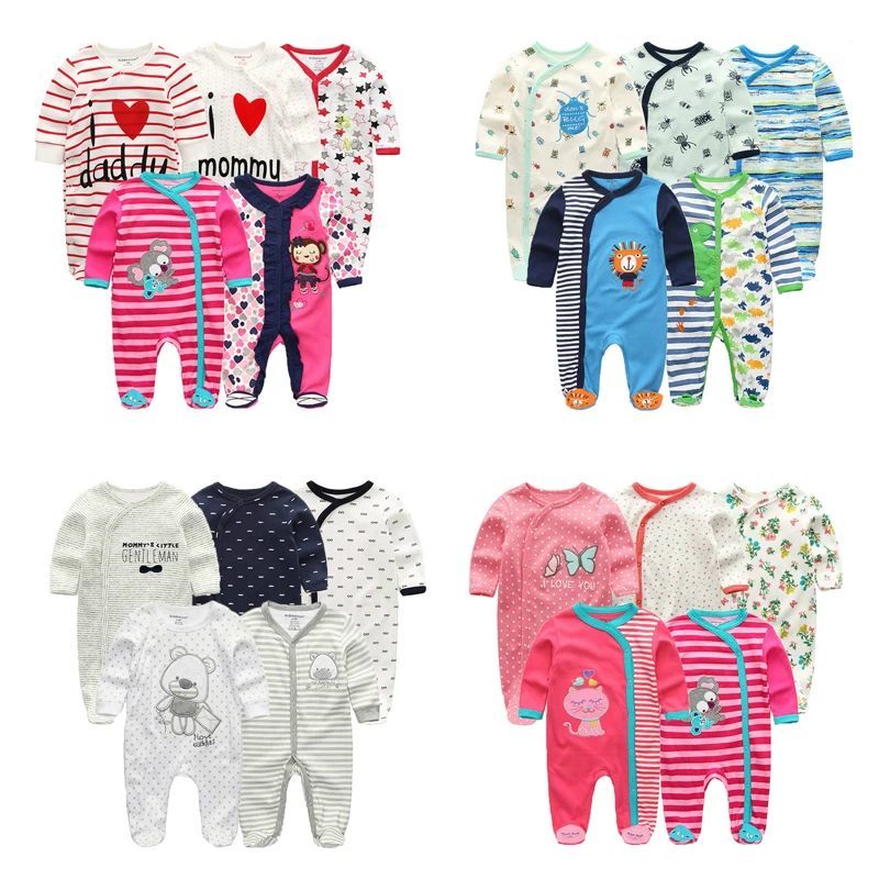 Baby Boy Clothes Multi-Piece Cotton Newborn Baby Romper Boy Girl Clothes Full Sleeve Jumpsuit Baby Pajamas Cartoon 0-12M