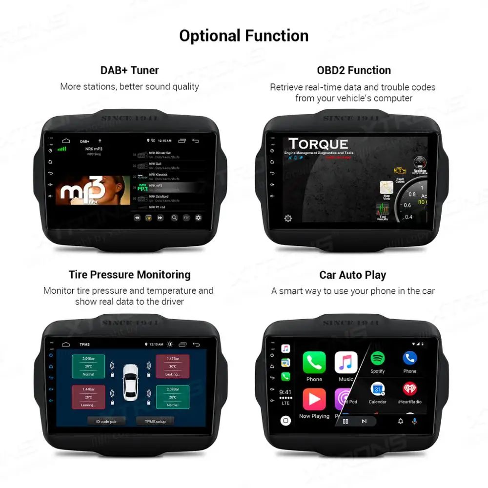 XTRONS 9 ''Android 10 0 DSP Автомобильный мультимедийный стерео радиоплеер для Jeep Renegade 2015