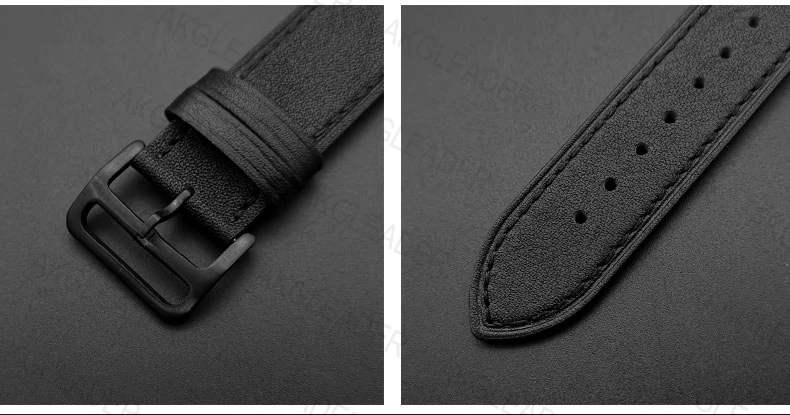 40 мм 44 мм черный ремешок для Apple Watch Series 5 ремешок для часов из натуральной кожи браслет один двойной тур полосы для iWatch серии 3 2