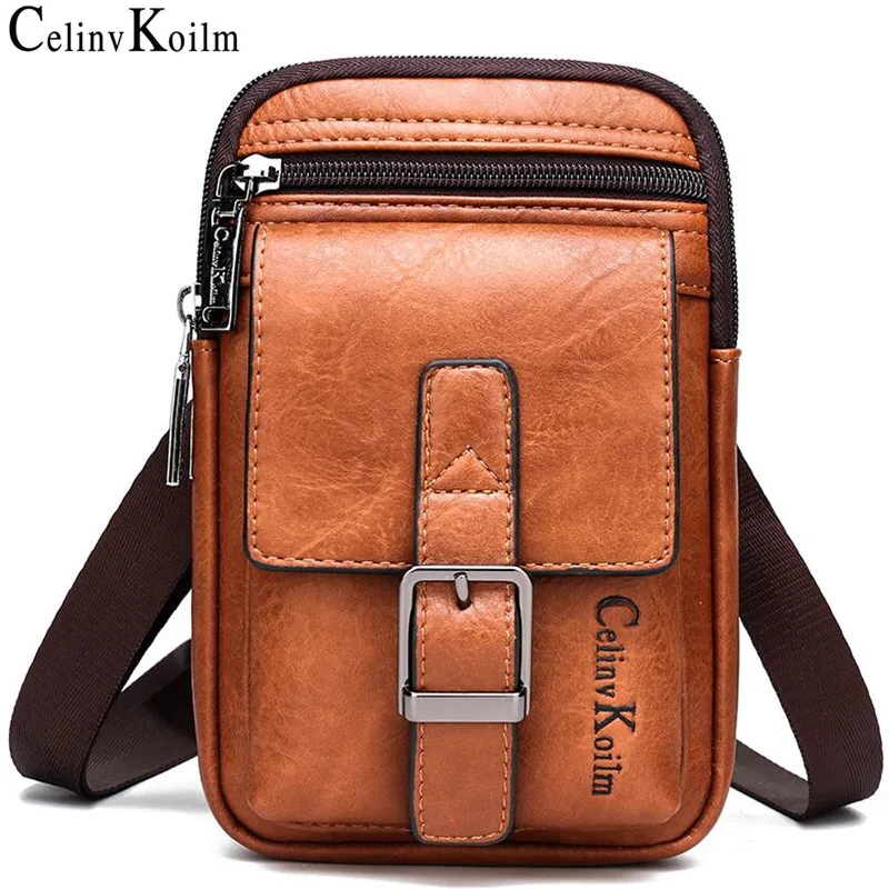 Celinv Koilm Brand Small Multi-function Sling Crossbody Bag Men Shoulder Bag Legs Waist Bag For Man New Fashion Casual Cool Mini