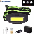 COB Светодиодный фар 8000 люмен фары USB Перезаряжаемые на клипсе; Крепящиеся к шляпе; Фара со встроенным Батарея для кемпинга на открытом воздухе