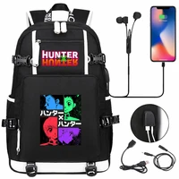 hunter x hunter backpack girl boy schoolbag large capacity laptop bag teenager waterproof multifunction usb charging backpack