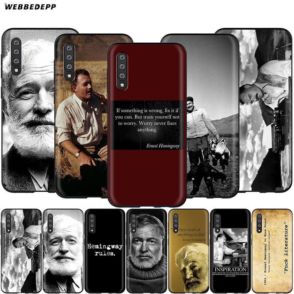 Webbedepp Hemingway чехол для Samsung Galaxy A3 A5 A6 Plus A7 A8 A9 J6 M20 A10S A20S A30S A40S A50S|Бамперы| |