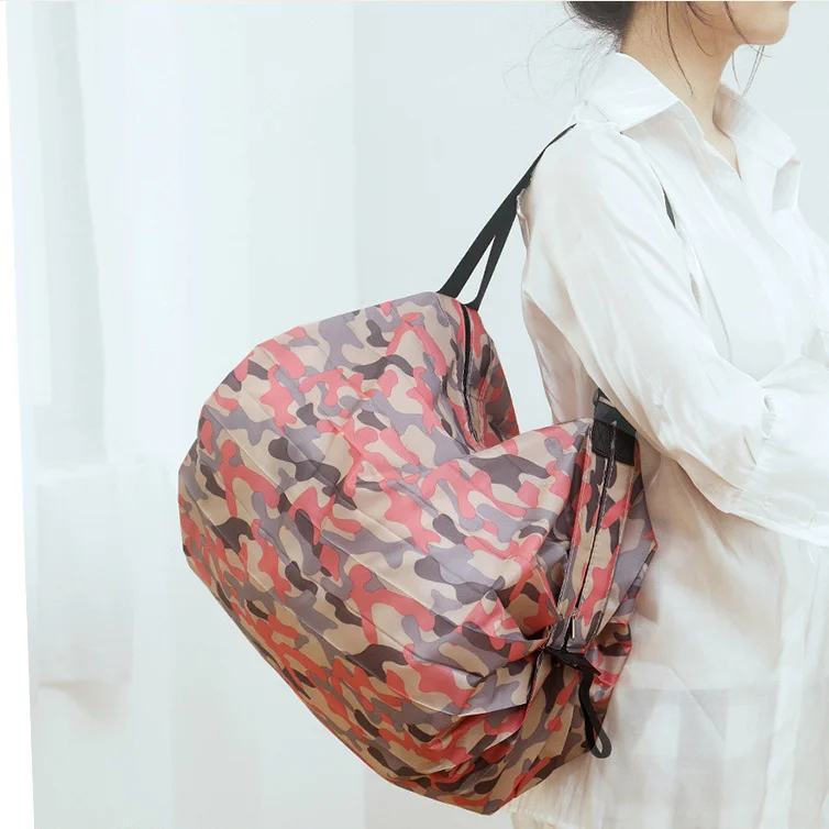 Складная вместительная сумка для покупок Удобная дорожная плотная Нейлоновая