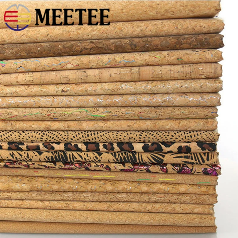 Meetee 90X138 см Натуральная пробковая искусственная кожа ткань печать ПУ сумка Украшение DIY багаж домашняя обувь подарок аксессуары SL006