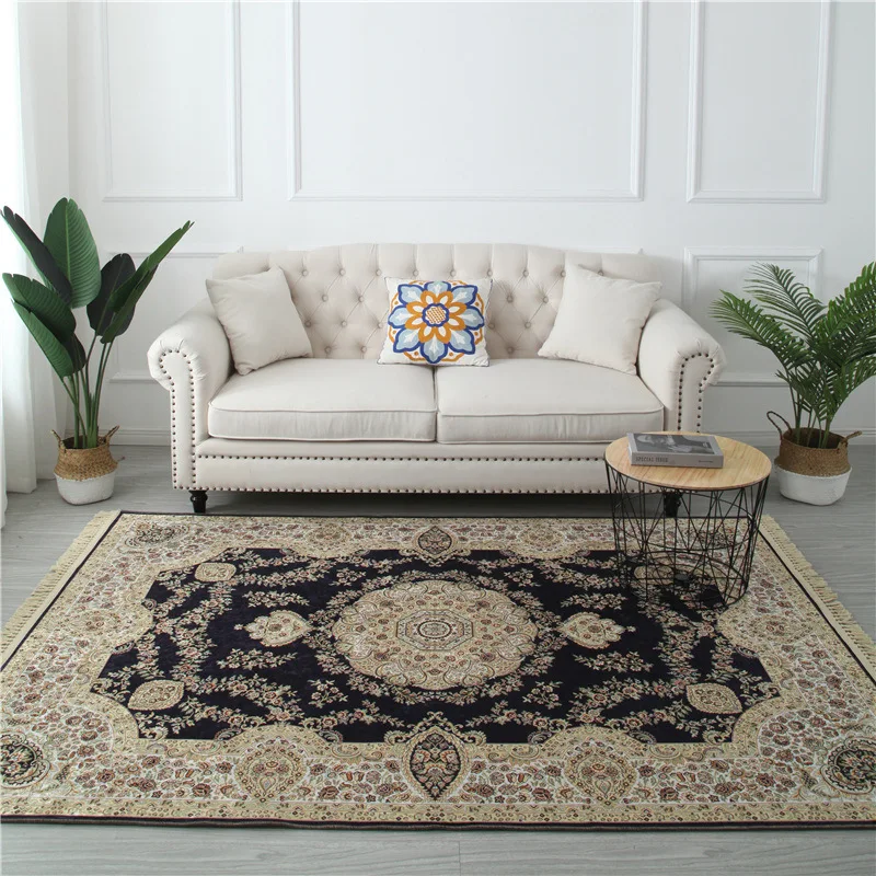 

Retro Morocco Style Living Room Carpets Geometric Kitchen Livingroom Decor Area Rugs Persian Bedroom Bedside Non-Slip Floor Mat