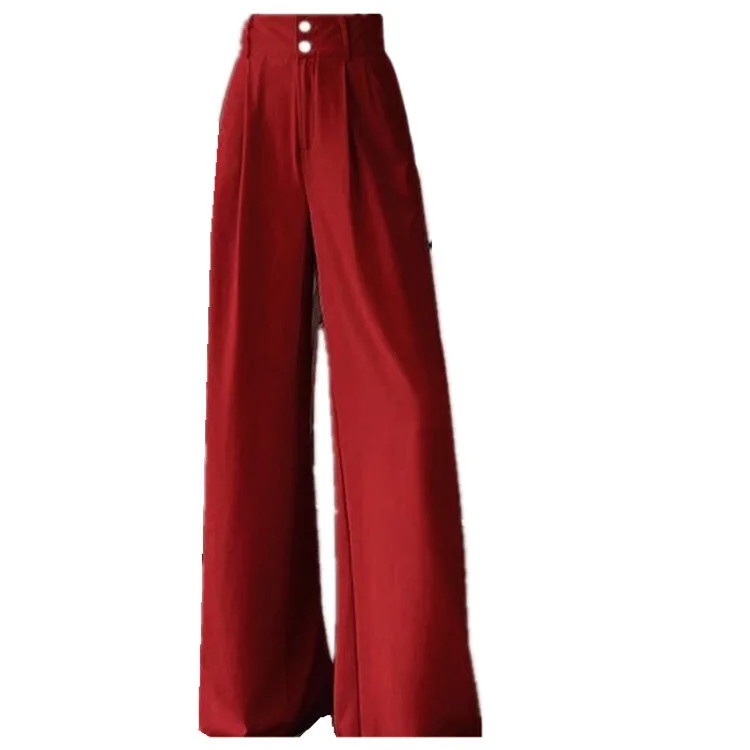 

A261-Summer trendy one button skinny pants wide leg pants