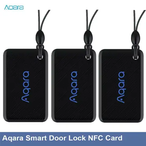 Умный дверной замок Aqara, NFC-карта, поддержка смарт-замка Aqara N100, серия N200, P100, управление через приложение EAL5 +, чип для домашней безопасности