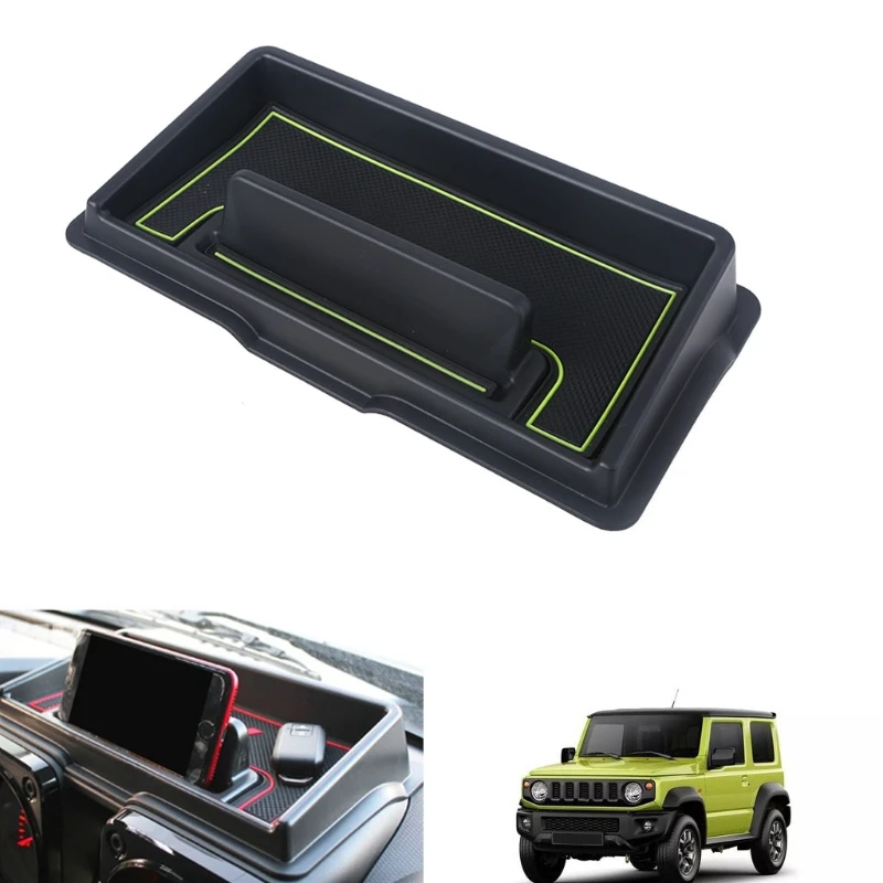 

Q9QD Car Front Dashboard Storage Tray Holder High Quality ABS Phone Holder Container Fit for Suzuki Jimny 2019