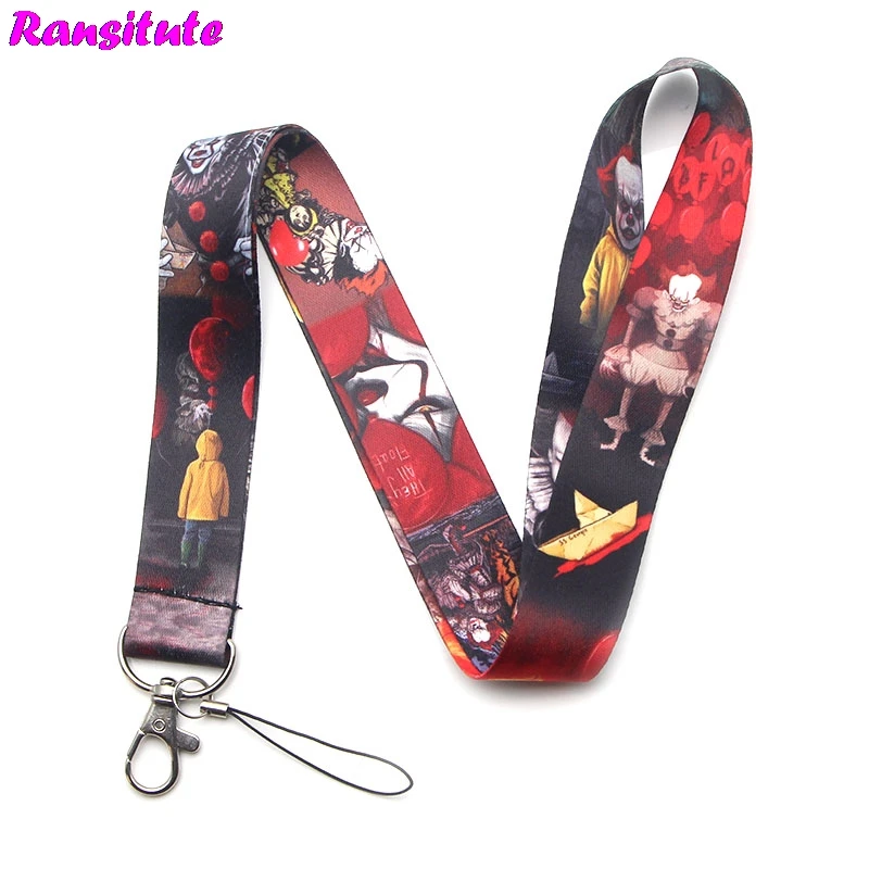 20 шт./компл. брелок для телефона с изображением фильма клоуна ID-карты ремешок в