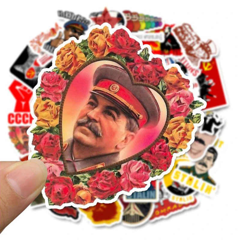 LL-083# 50/pcs Stalin USSR CCCP PVC Graffiti sticker Classic Creative Design collection Gift High quality Printing | Дом и сад
