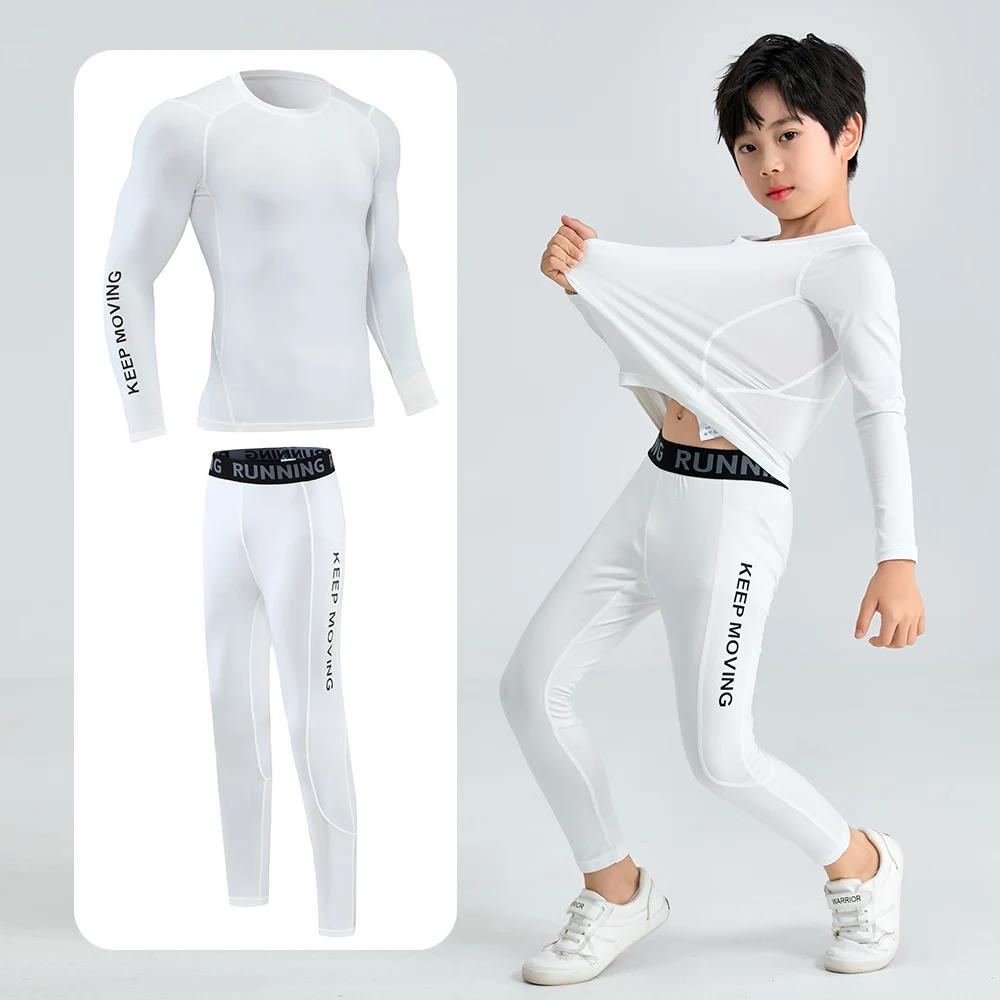 Зимний детский спортивный костюм быстросохнущее термобелье для мальчиков и