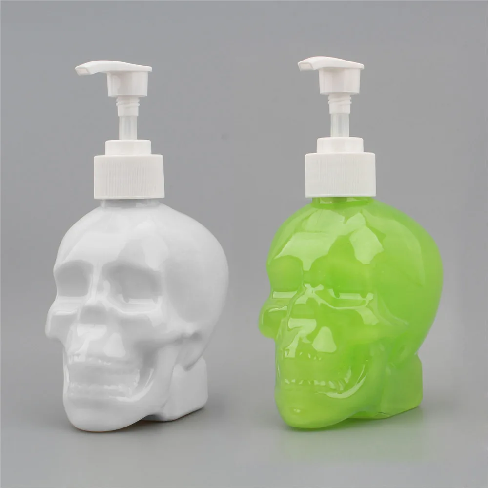 

350ml Creatived Skull Hand Soap Bottle Liquid Soap Dispenser Shower Gel Shampoo Fillable Bottle Bathroom Supplies