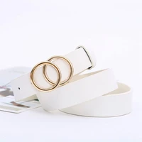 double round buckle womens leisure belt for various occasions