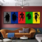 Абстрактный постер Marvel Мстители Бэтмен Человек-паук Капитан Америка настенная Картина на холсте картина для гостиной домашний декор