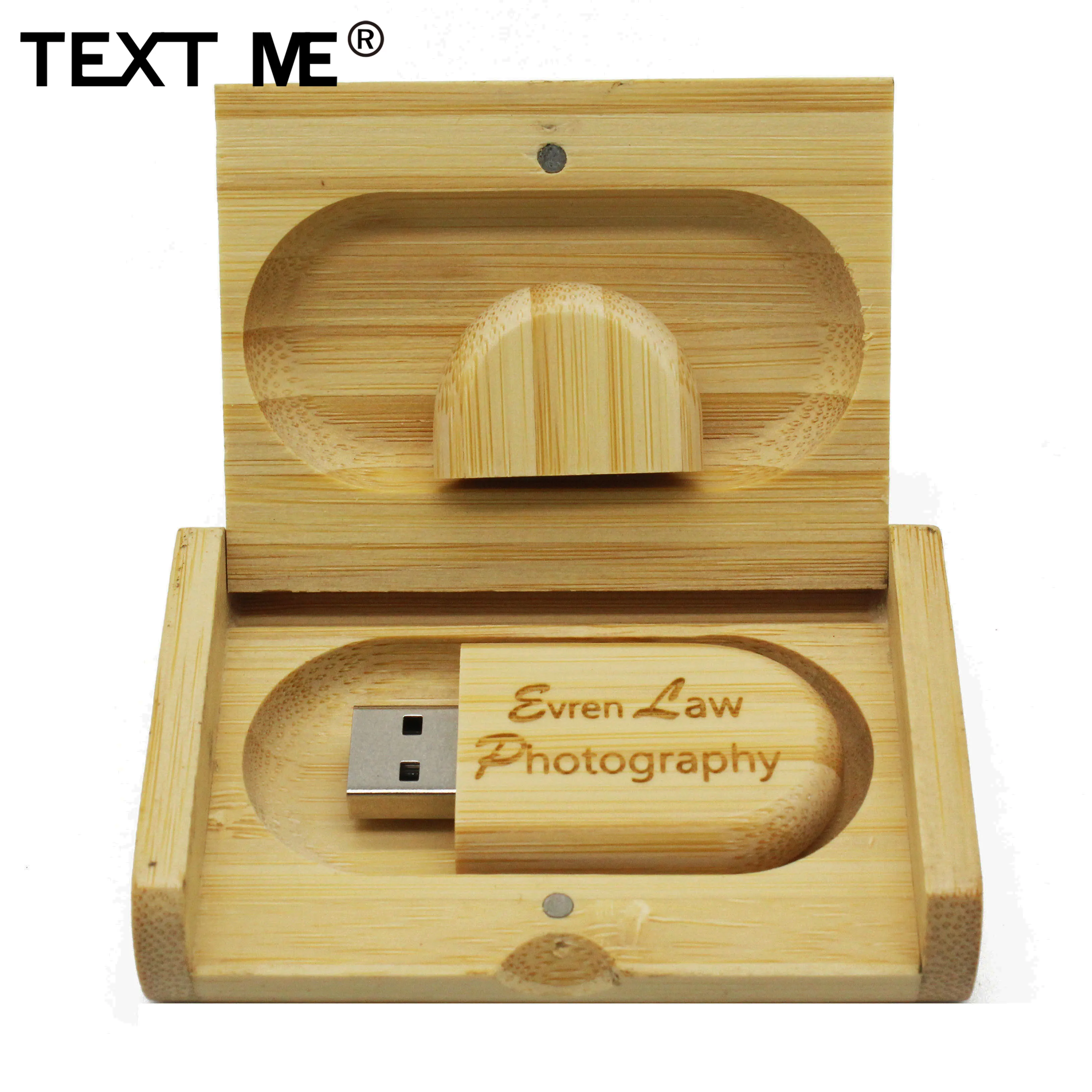 USB-флеш-накопитель TEXT ME 5 цветов карбонизированный бамбук орех woode USB + коробка с