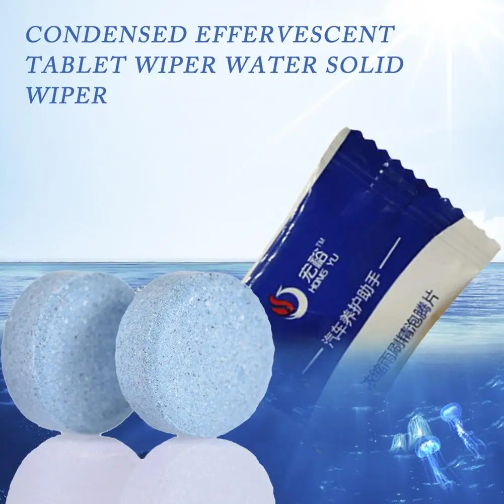 

10Pcs Car Windshield Wiper Glass Washer Auto Solid Cleaner Compact Effervescent Tablets Window Repair Car Cleaning Accessories