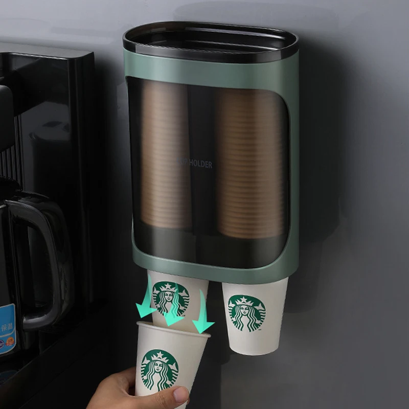 

Автоматическое падение контейнера для одноразовых стаканчиков, пластиковый держатель для стаканчиков, стойка для хранения стаканчиков, ко...