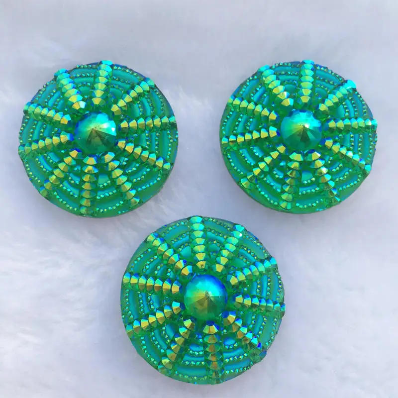 30 мм Стразы круглые палки на камнях с плоской задней частью Швейные бусины для