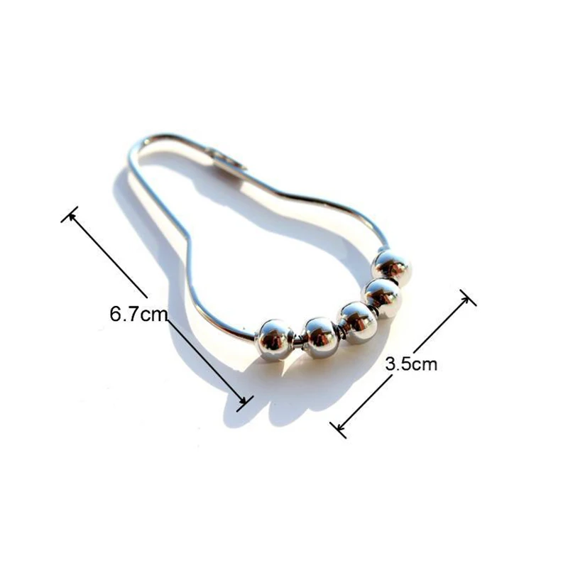 

10 Pc Shower Curtain Hooks Rings Rust-resistant Shower Curtain Rings Hooks Glide Rings Convenient Home Bathroom Accessories