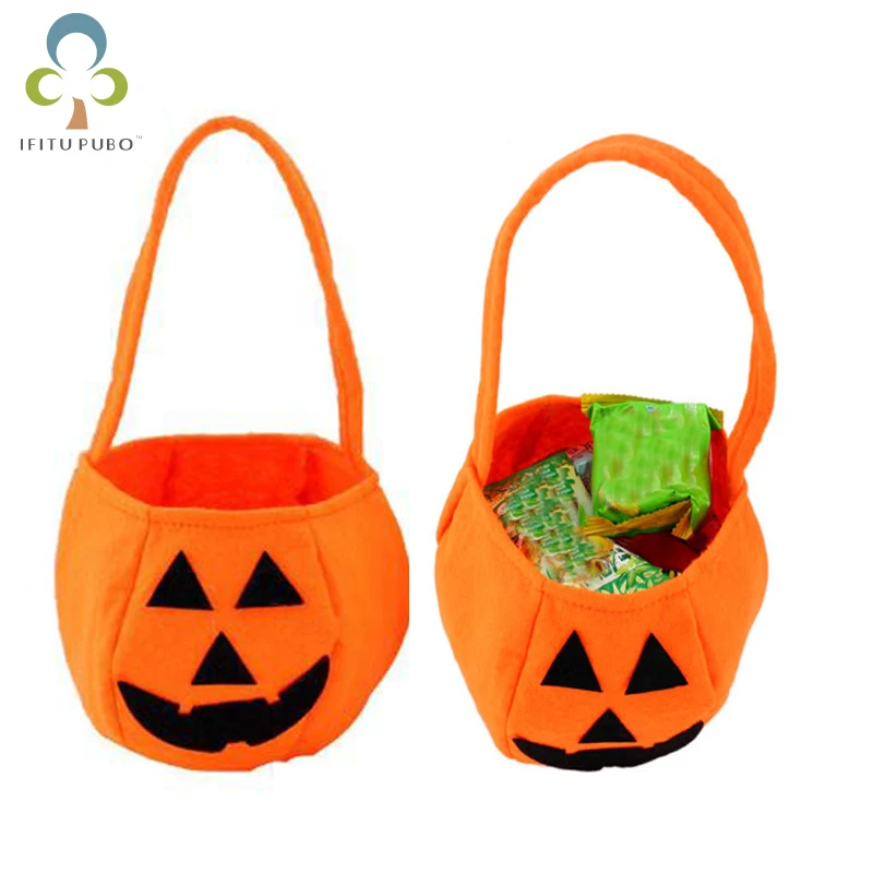 1 шт. складная сумка для Хэллоуина конфетная улыбка тыква индивидуальная