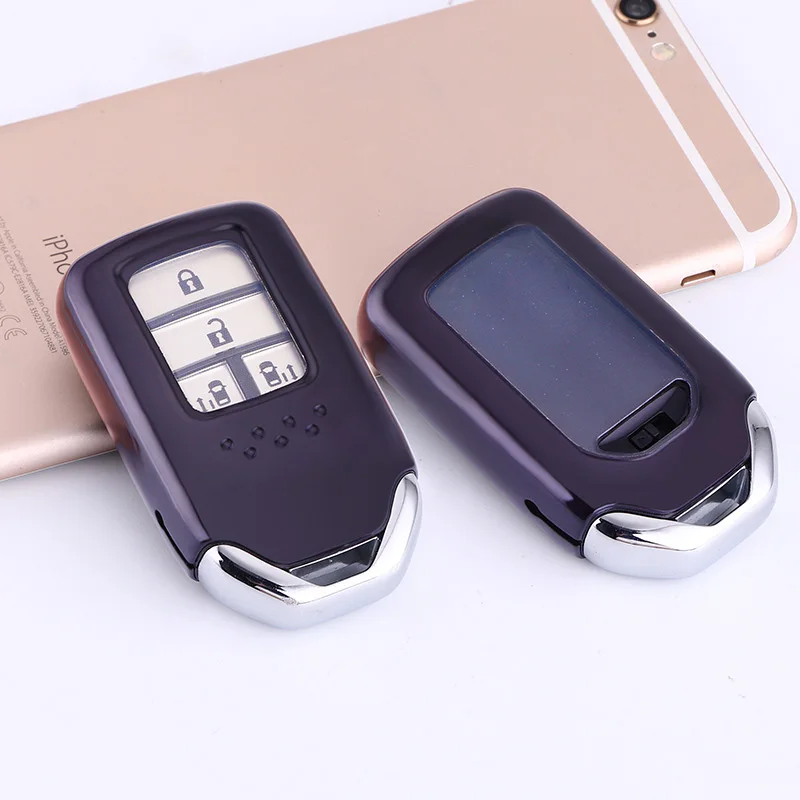 Чехол для автомобильных ключей мягкий ТПУ чехол Honda Civic Accord брелок автомобиля