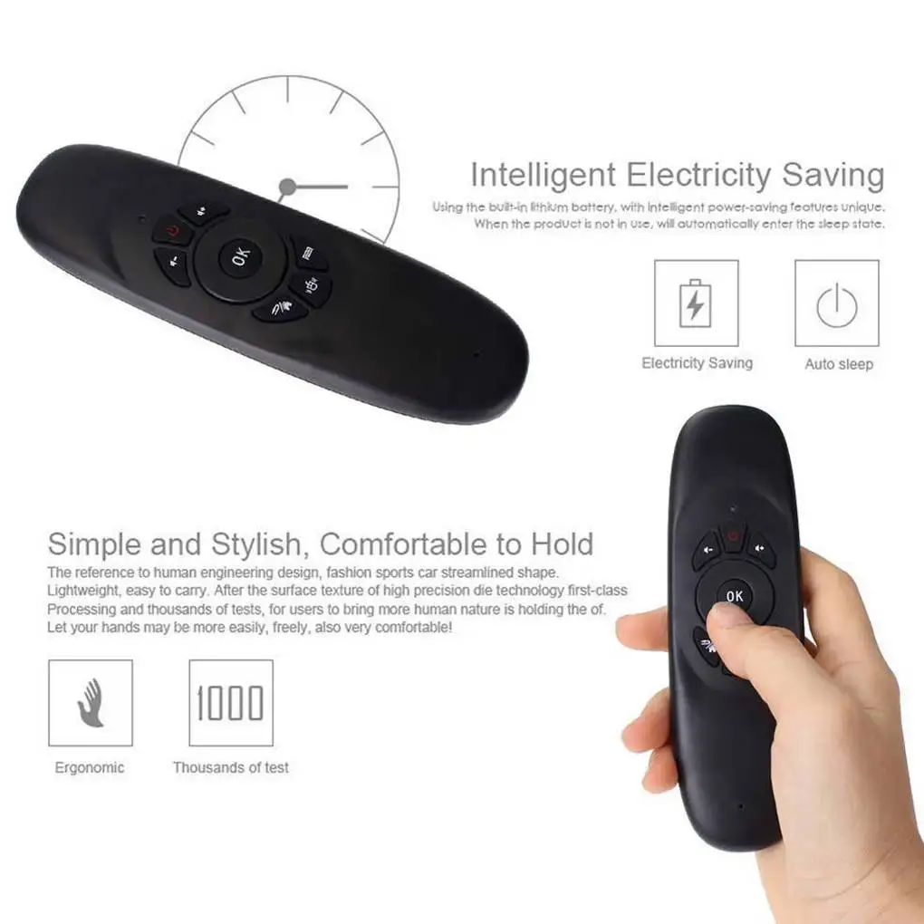 2.4GHz Rechargeable Wireless Fly Air Mini Mouse Keyboard Remote Control for Android Windows Gaming TV BOX PC images - 6